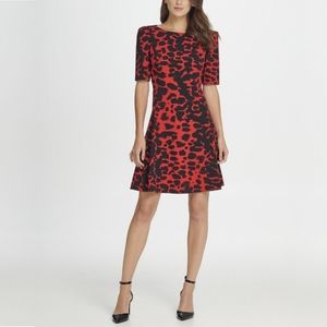 NWOT DKNY Animal Print A-Line Dress